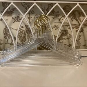 12 Acrylic Hangers with Gold Hooks